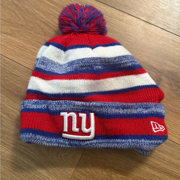 NFL NY Giants Beanie Men’s Pom Style Blue - Picture 1 of 4